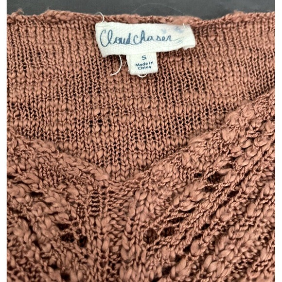 Cloud Chaser Sweater Womens Small Pink Pullover Open Knit Top - Picture 5 of 11
